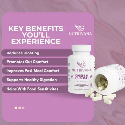 Nutrivana Digest & DeBloat™ – Women’s Digestive Enzyme Support